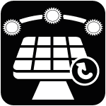 Icono de trackers en color negro