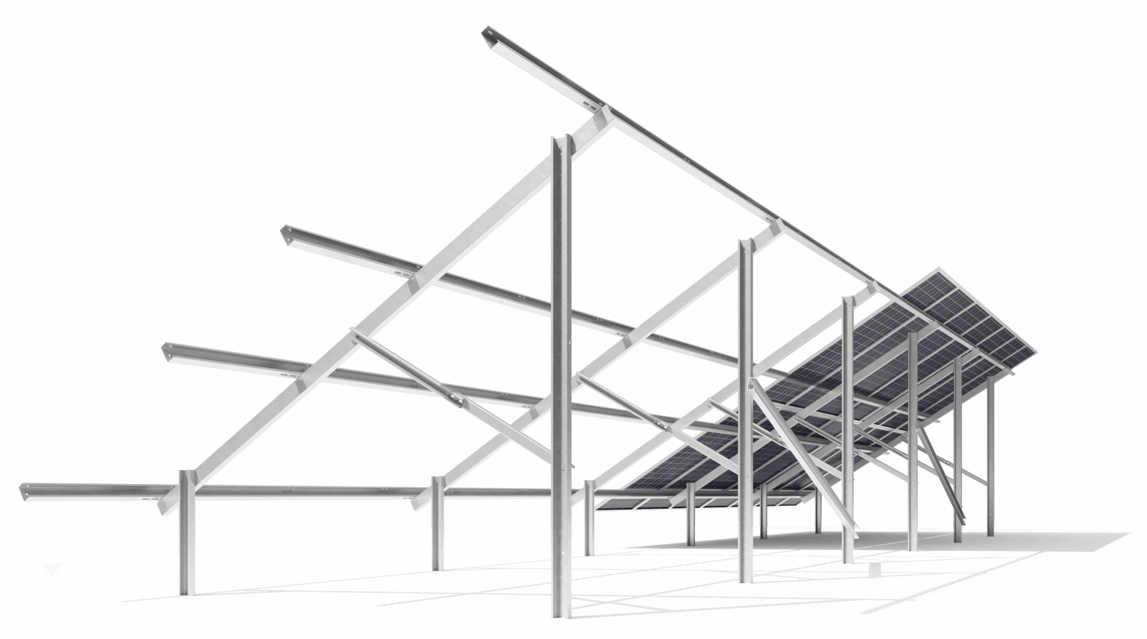 Estructura metálica para soporte de paneles solares fotovoltaicos